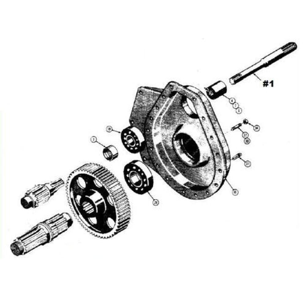11845 Shaft, Final Drive to Transmission, 6 & 10 Spline - Fits Case 310, 350 +