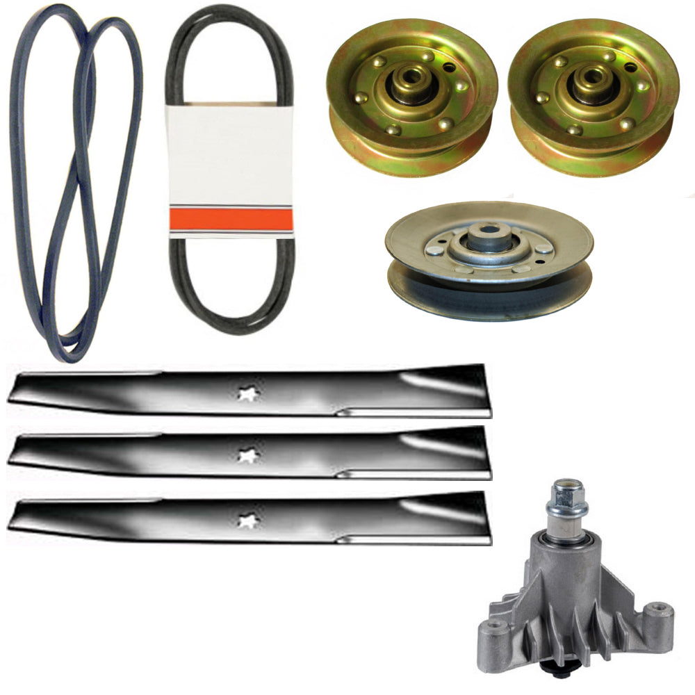 Deck Rebuild Kit Fits Craftsman/AYP/Sears 46" Spindles Belt Blades Pulleys