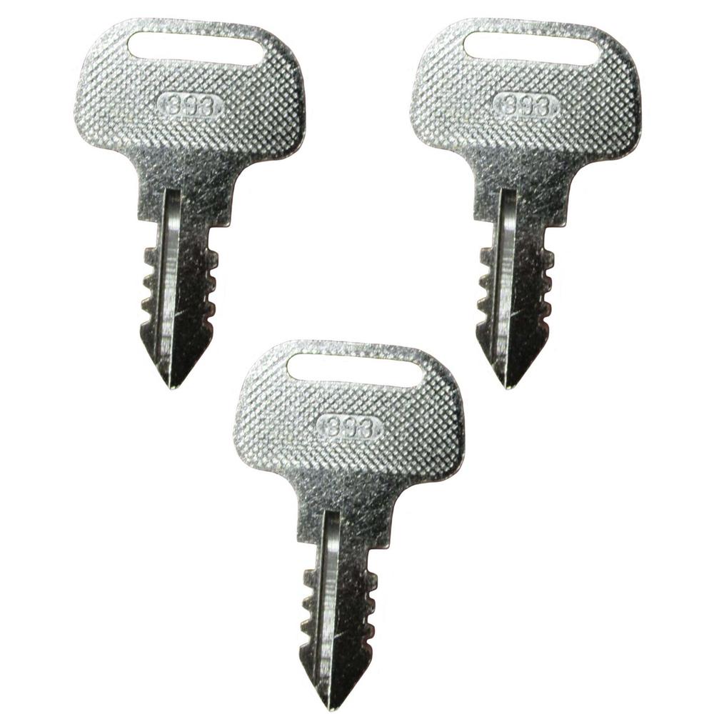 Qty 3: Ignition Key(s) Fits Kubota Replaces 18510-63720