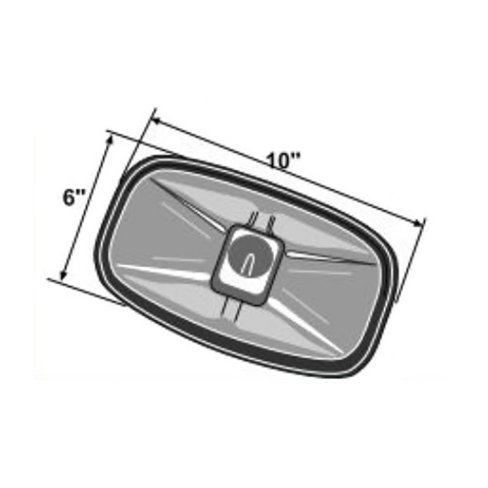 S.4155 Mirror Head, Rectangular, 263 x 160mm, RH/LH - Fits Ford/New Holland