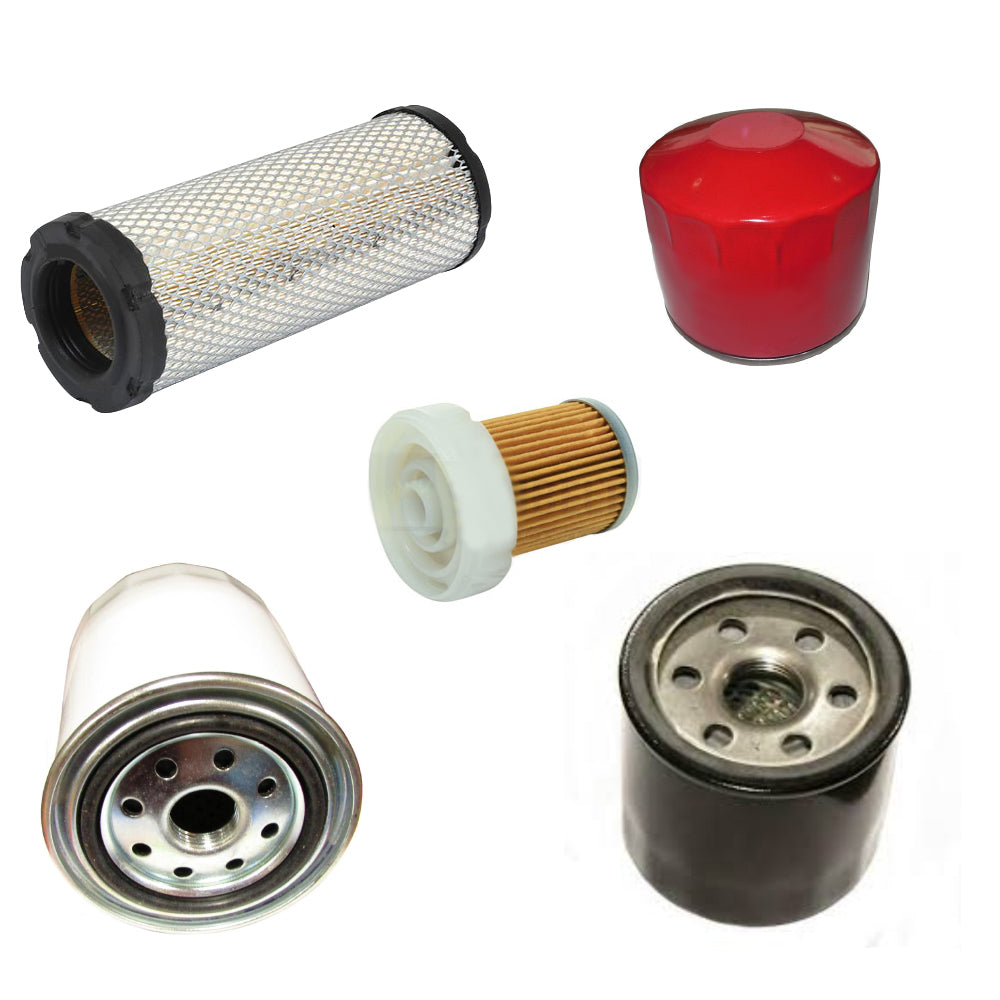 11013-7020 5 Pc. Filter Kit Fits Kubota L2501H L2800DT L3200H L3400DT