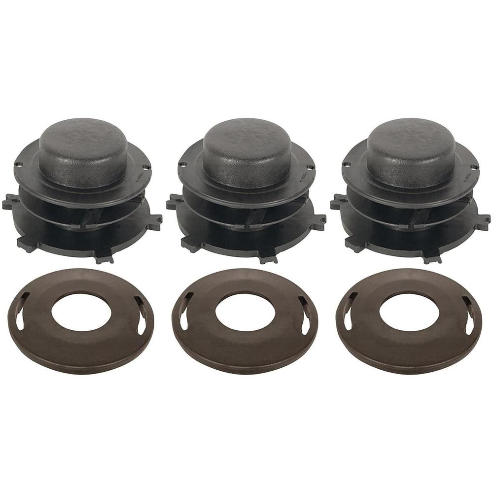 4002-713-3017 Qty 3: Trimmer Head Spool & Cap Cover Fits Stihl & FS-KM 100 100RX