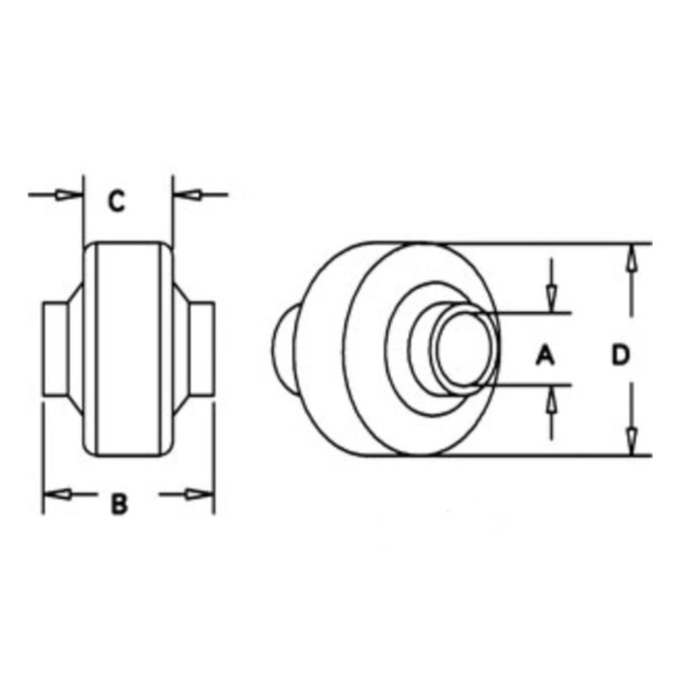 New Aftermarket Replacement 7/8" Bore Weld-on Ball Joint End Fits CATegory 0-1