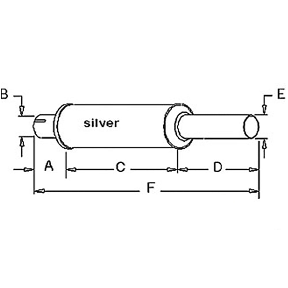 Muffler Fits International Replaces 384345R1