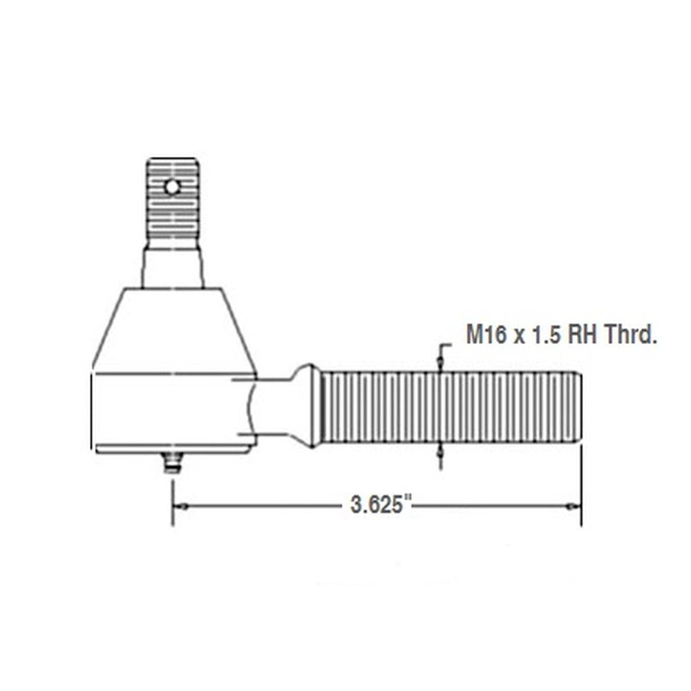 38440-44780 Tie Rod End Fits Kubota B1700 B2100 B2400 L185 L235 L245 L2050