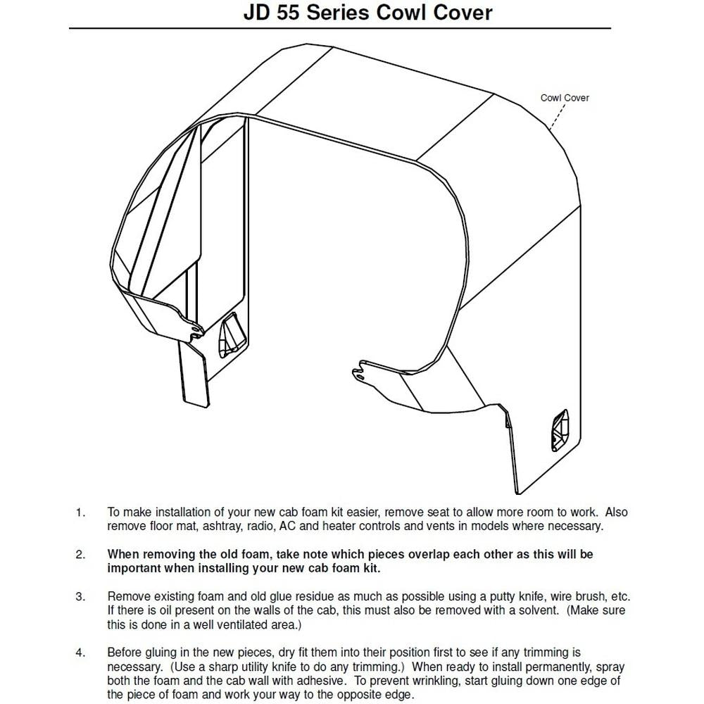 Cowl Cover Fits John Deere Replaces P55CC-4178