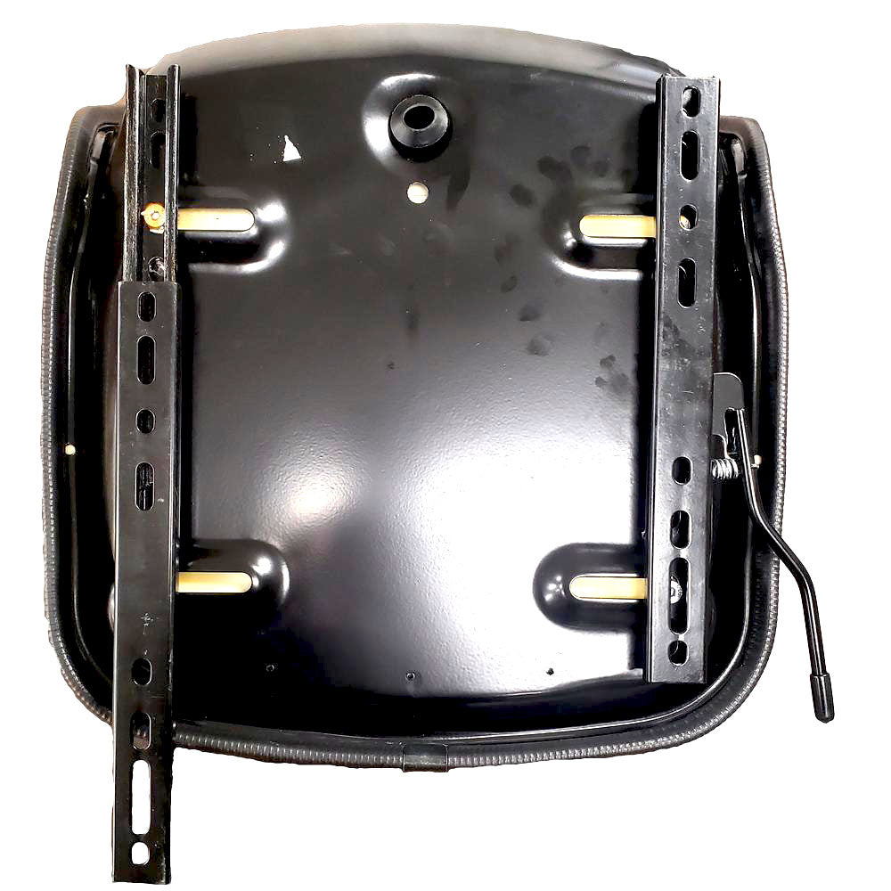 Universal Forklift High Back Seat with Adjustable Rails Black Vinyl