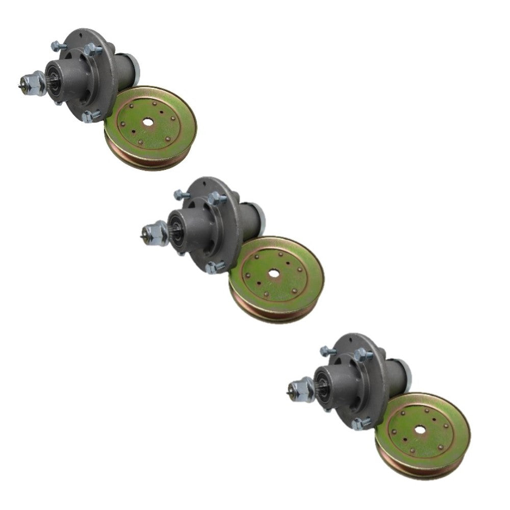 532129861 Set of 3 Mower Deck Spindles w/Pulleys Fits Husqvarna FD61M