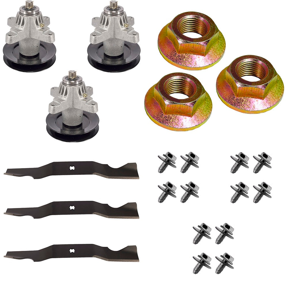 159830 50" Mower Blades & Spindles Kit Fits Cub Cadet 50" Mower Decks