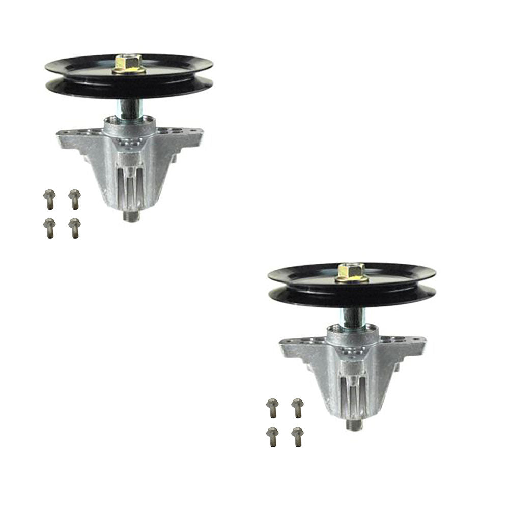 112-0395 Qty 2: Mower Deck Spindle with Pulley and Bolts Fits Troy Bilt