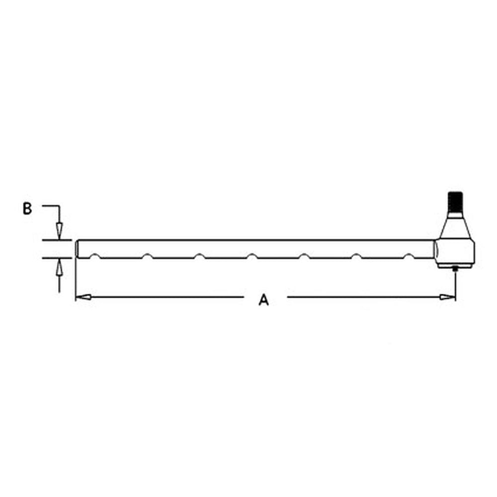 527660R91 Outer Left Hand Tie Rod End Fits International Harvester