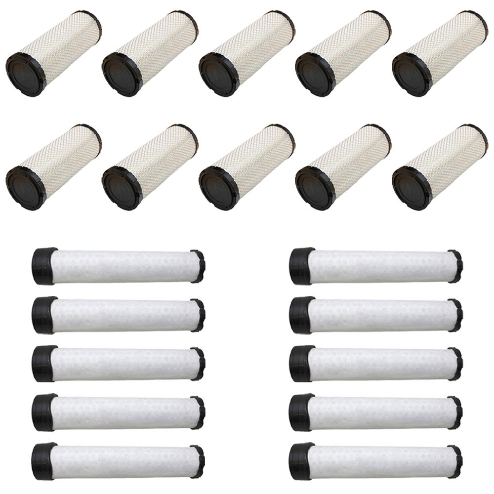 Qty 10: Inner and Outer Air Filters Fits Kawasaki Replaces 11013-7019