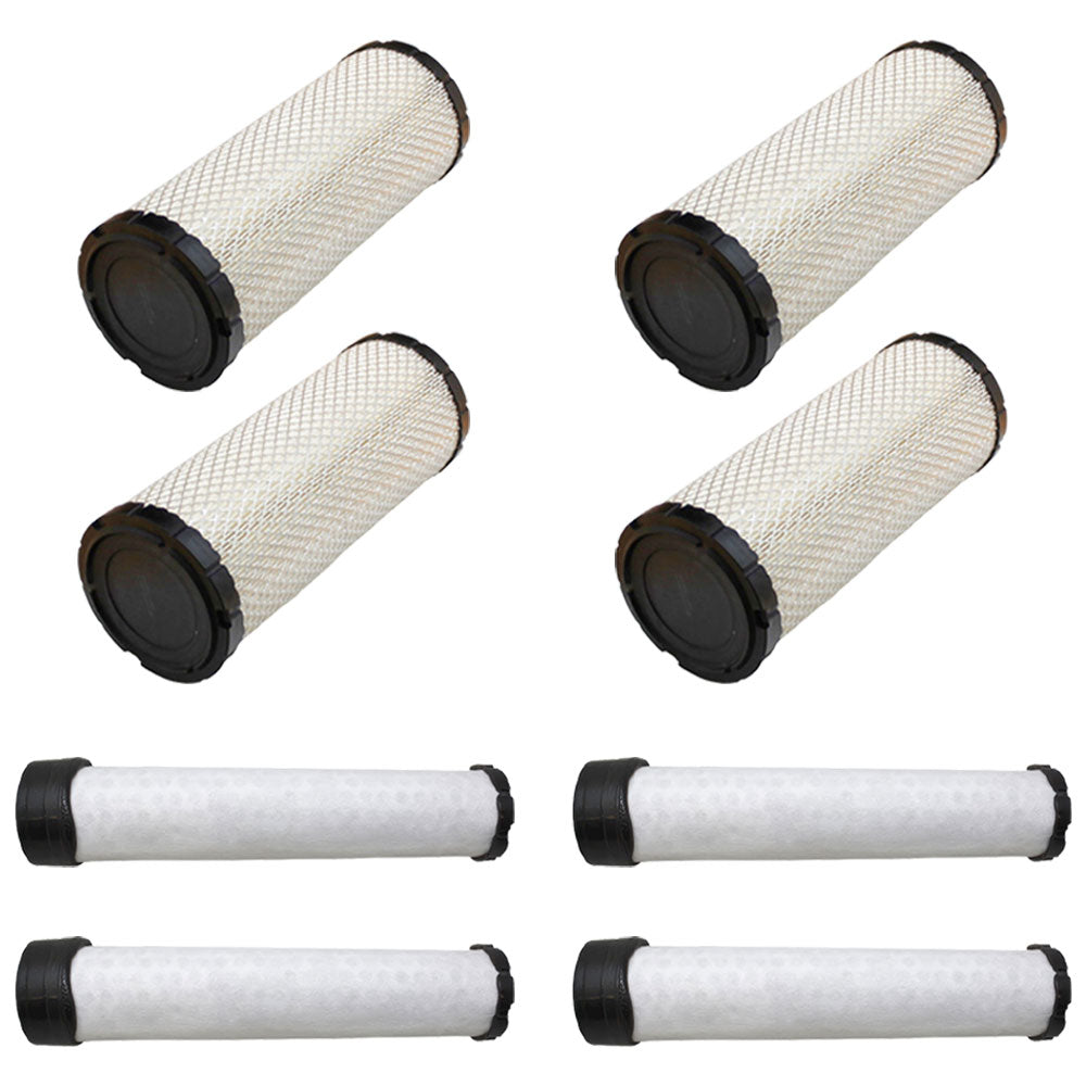 11013-7019 Qty 4: Inner and Outer Air Filters Fits Kubota F3990 G2460G GR2100