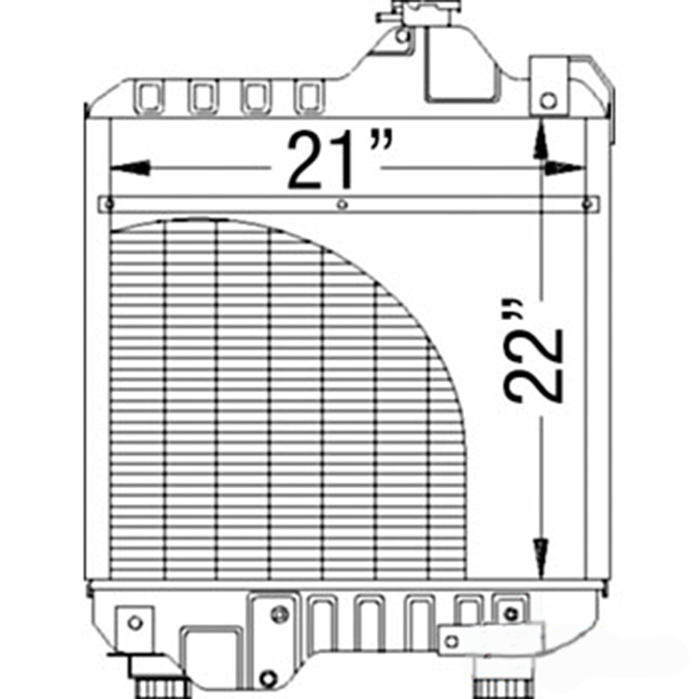 Radiator Fits Ford/New Holland Replaces 87352188