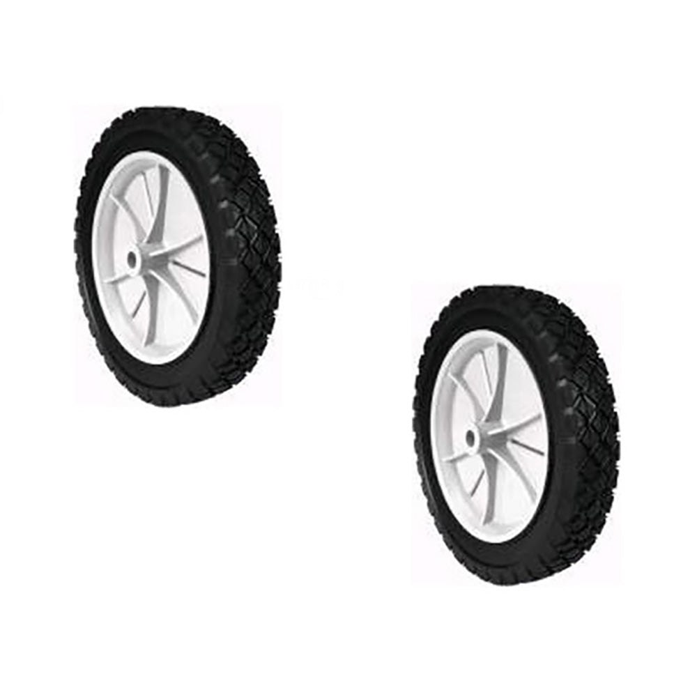 (2) Plastic Wheels (Gray) 8931 Fits Rotary Brand 10 X 1.75 Fits Snapper 21" Deck