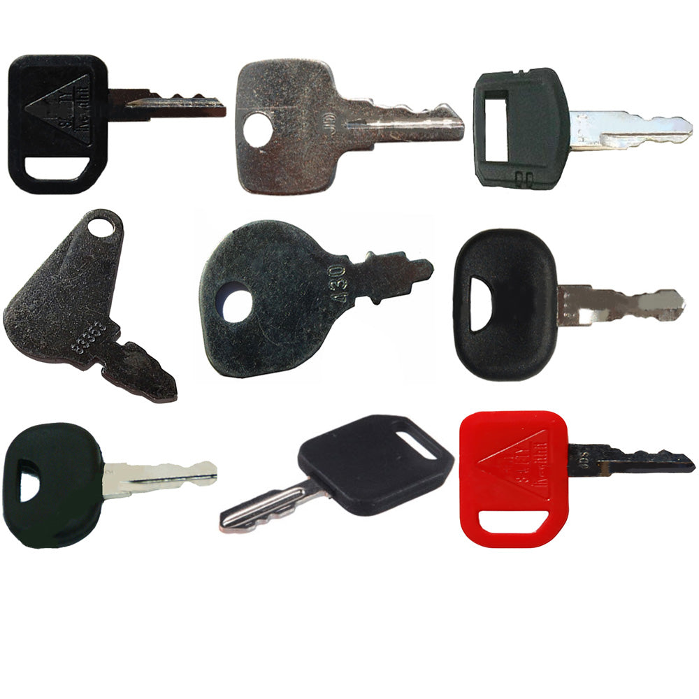 1147 9pcs Heavy Equipment Key Set Fits Terramite