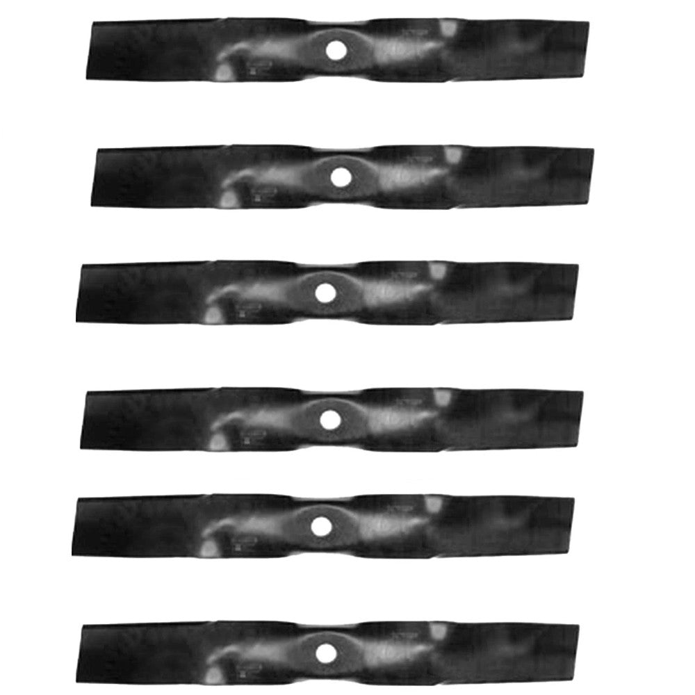 Six (6) High Lift lawnmower blades Fits John Deere X354, X370, Z315E