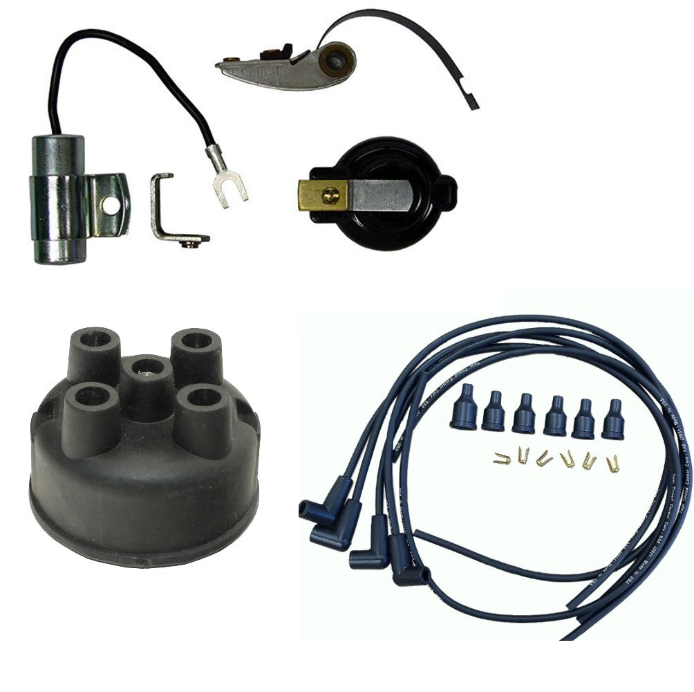 Tune Up Kit w/ Distributor Cap & Spark Plug Wires Fits International Harvester