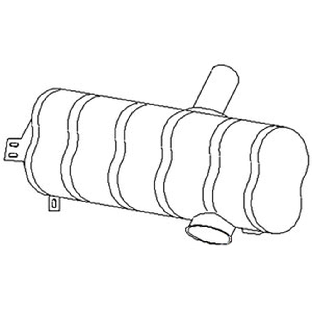 AL37167 Underhood Muffler Fits John Deere