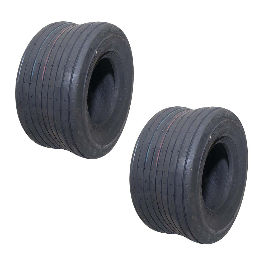 2 13x6.50x6 Ribbed Tires Fits Grasshopper Fits Woods ZTR Mowers Rider Tractors