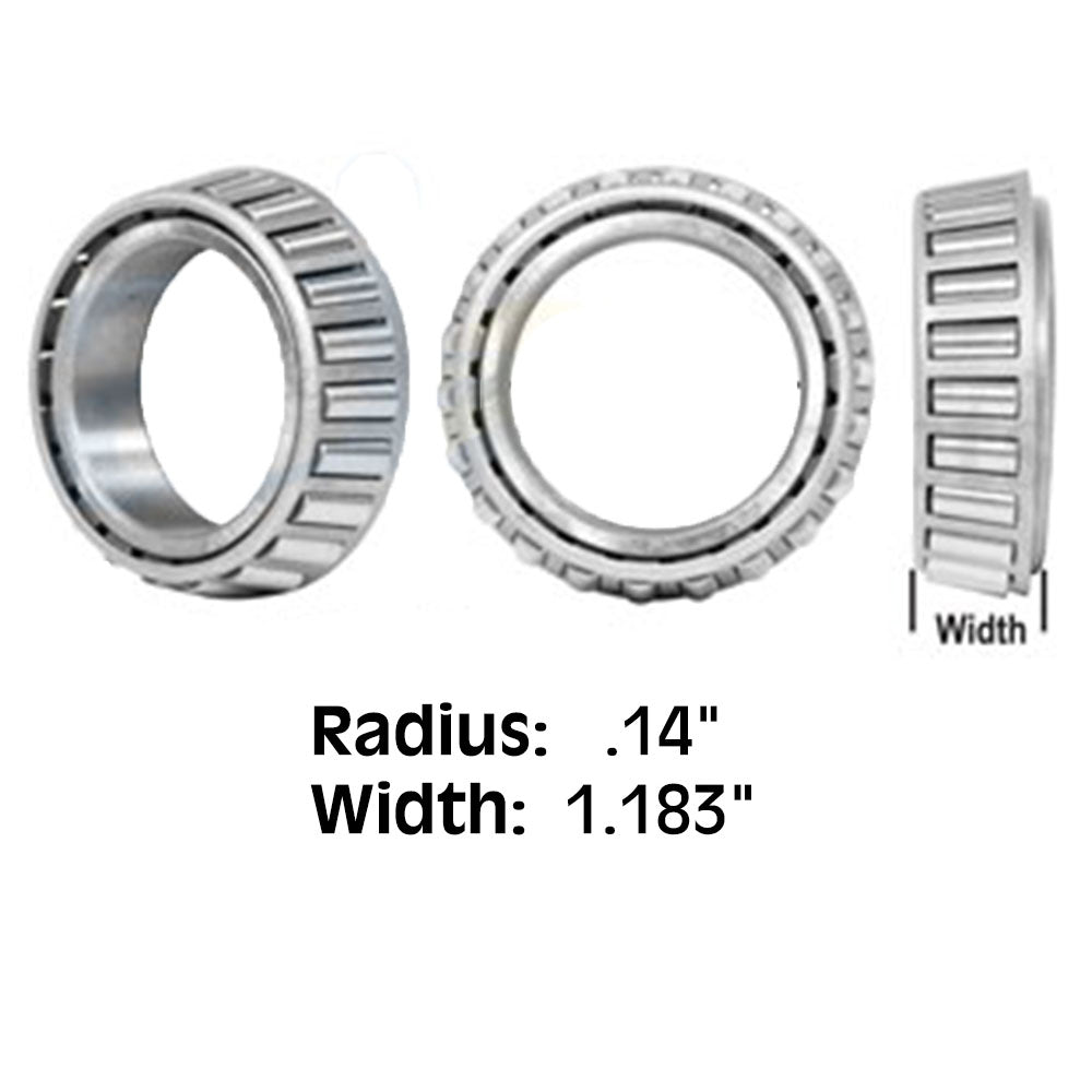 BB4221A Tractor Tapered Roller Bearing Cone 2.5" Bore .14" Radius Fits JD7242