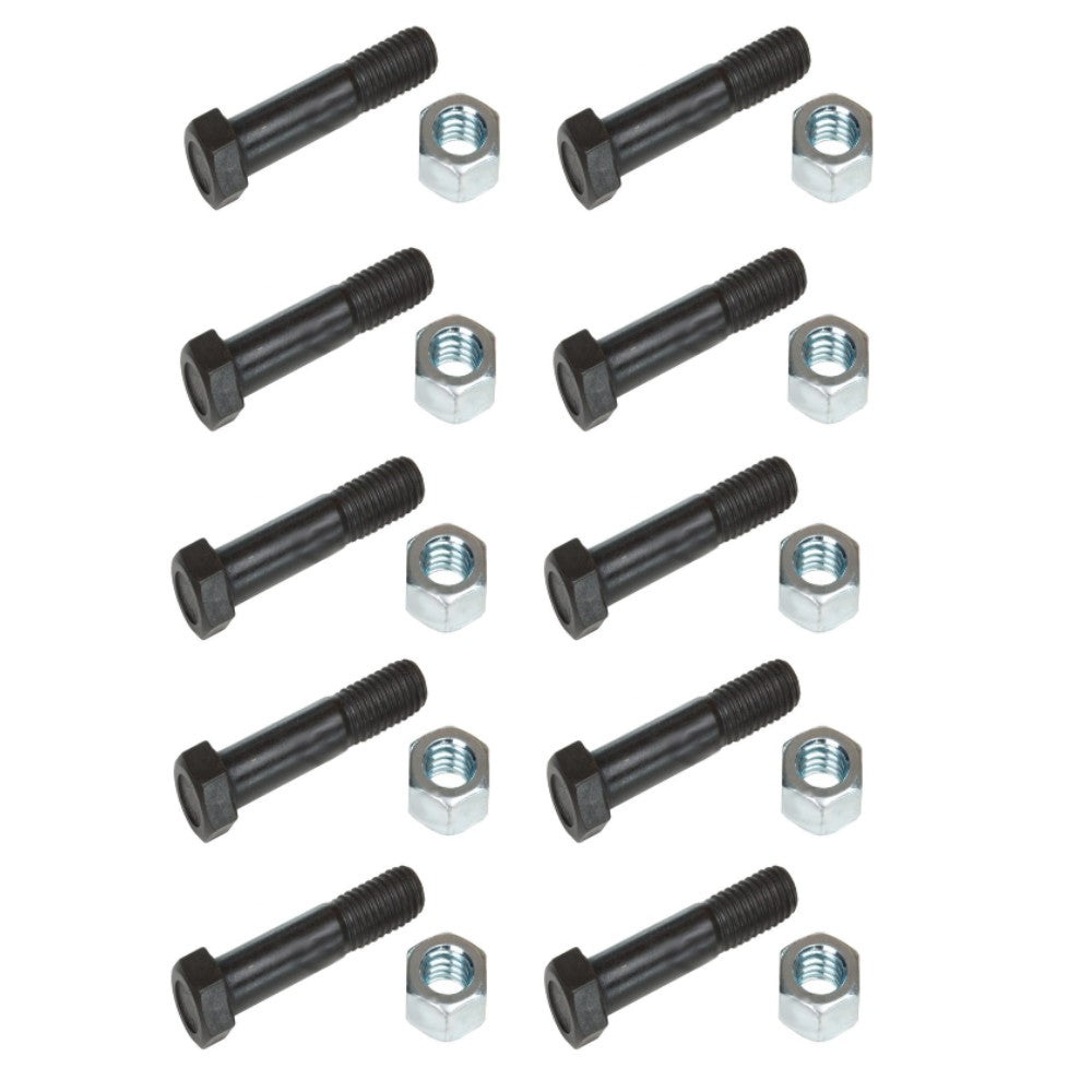 Qty 10 Shear Bolt Nut Kit Fits Ford New Holland Baler 276 311 565 570 575 NH15