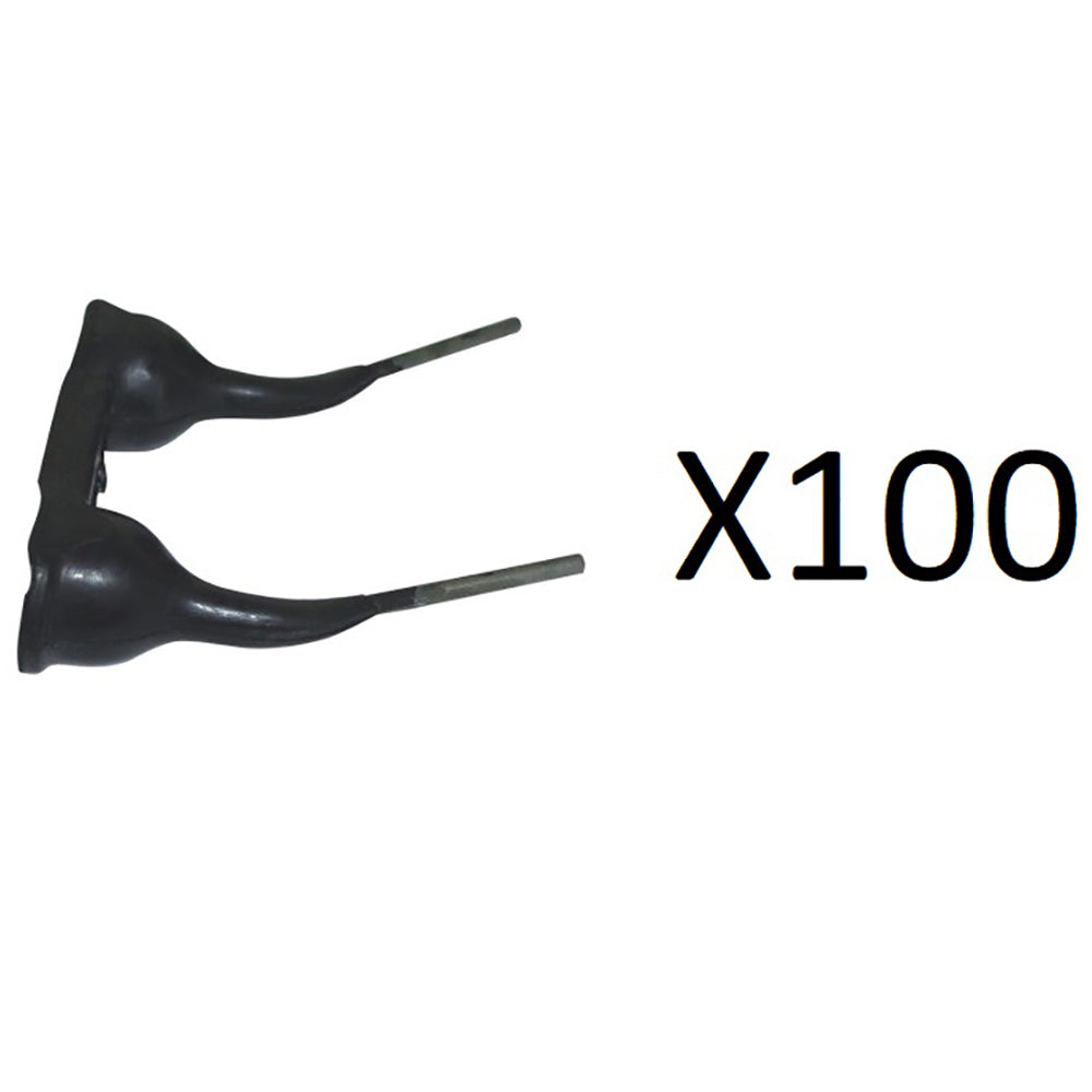 Qty 100: Double Tine Rubber Tooth Fits New Idea Replaces 2117RH