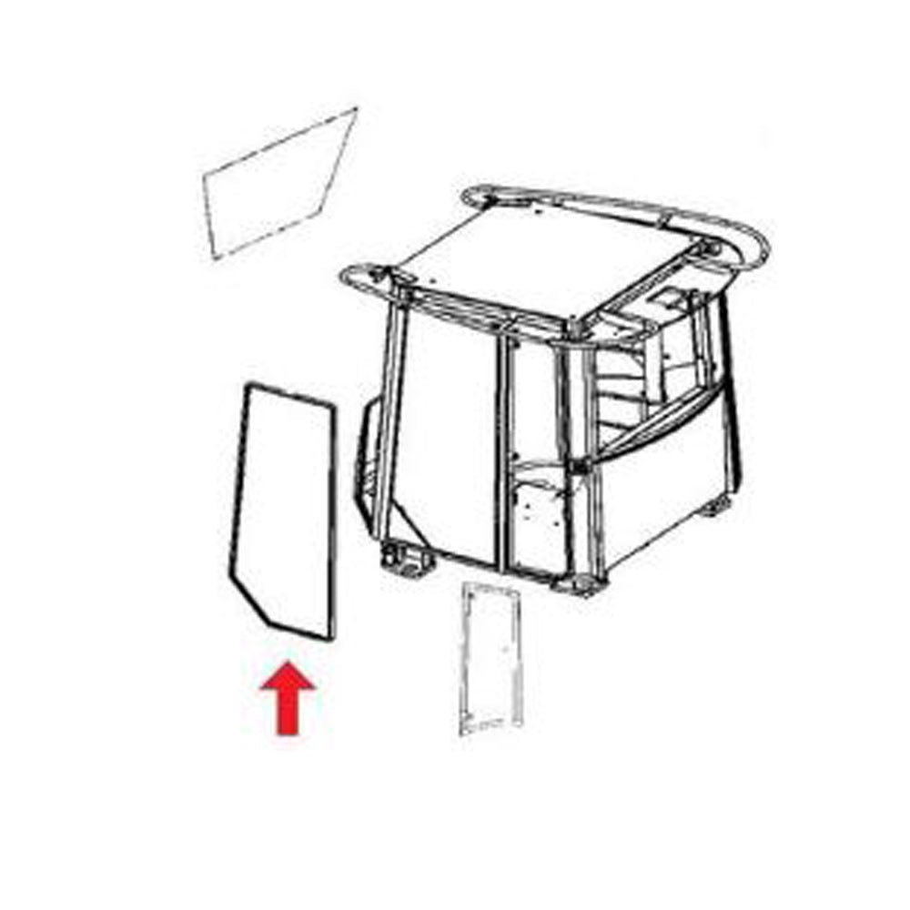 T167508 Cab Door Window Glass Fits John Deere 444H 444J 544H 544J 624H 624J 644H
