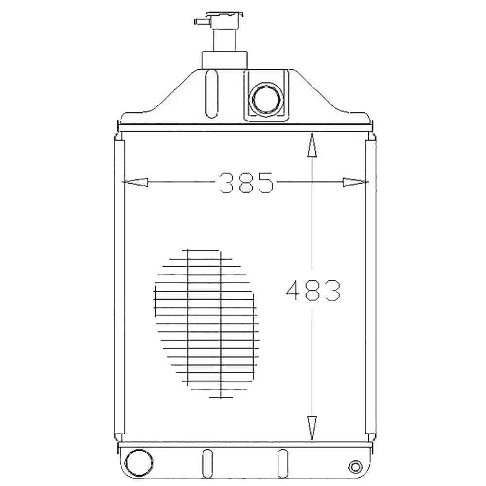 1876606M4 Radiator Fits Massey Ferguson