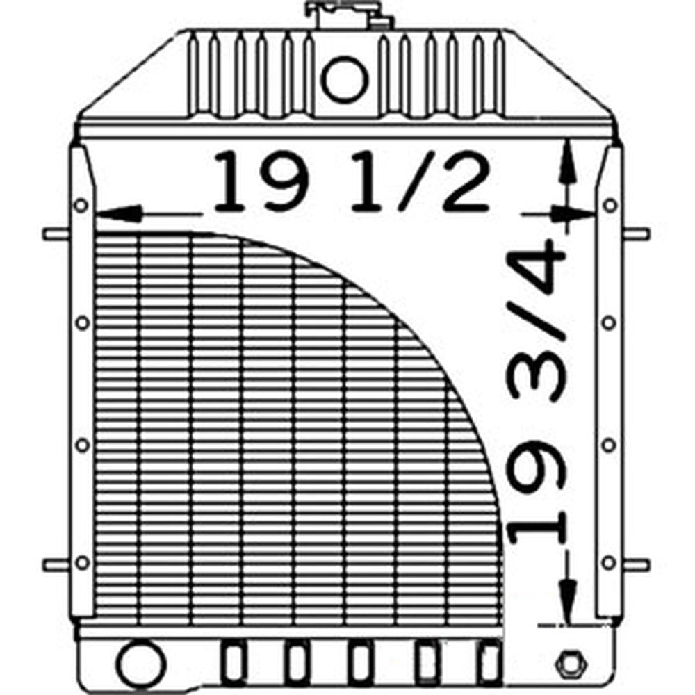 219701 Radiator Fits Case 480D 580D 584D 585D 586D 1845S 1845 Backhoe D81055