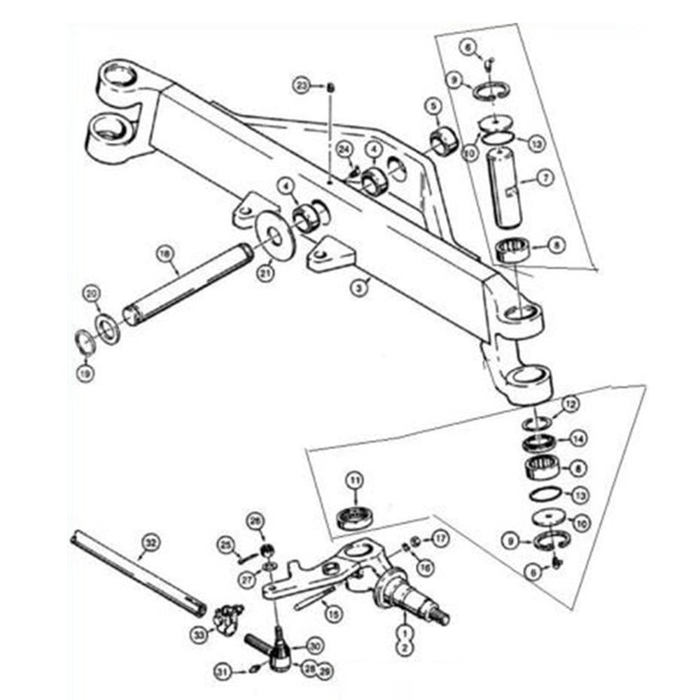 D86343 Spindle, R/H For Steel Axle Fits (PV435 & PV436 will also work on rear ax