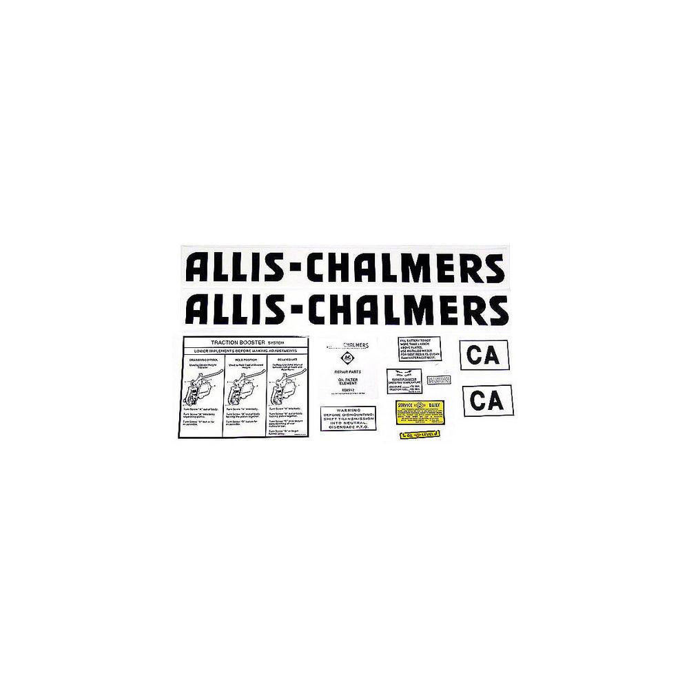 AC CA: Mylar Decal Set Fits Allis Chalmers Replaces 225338