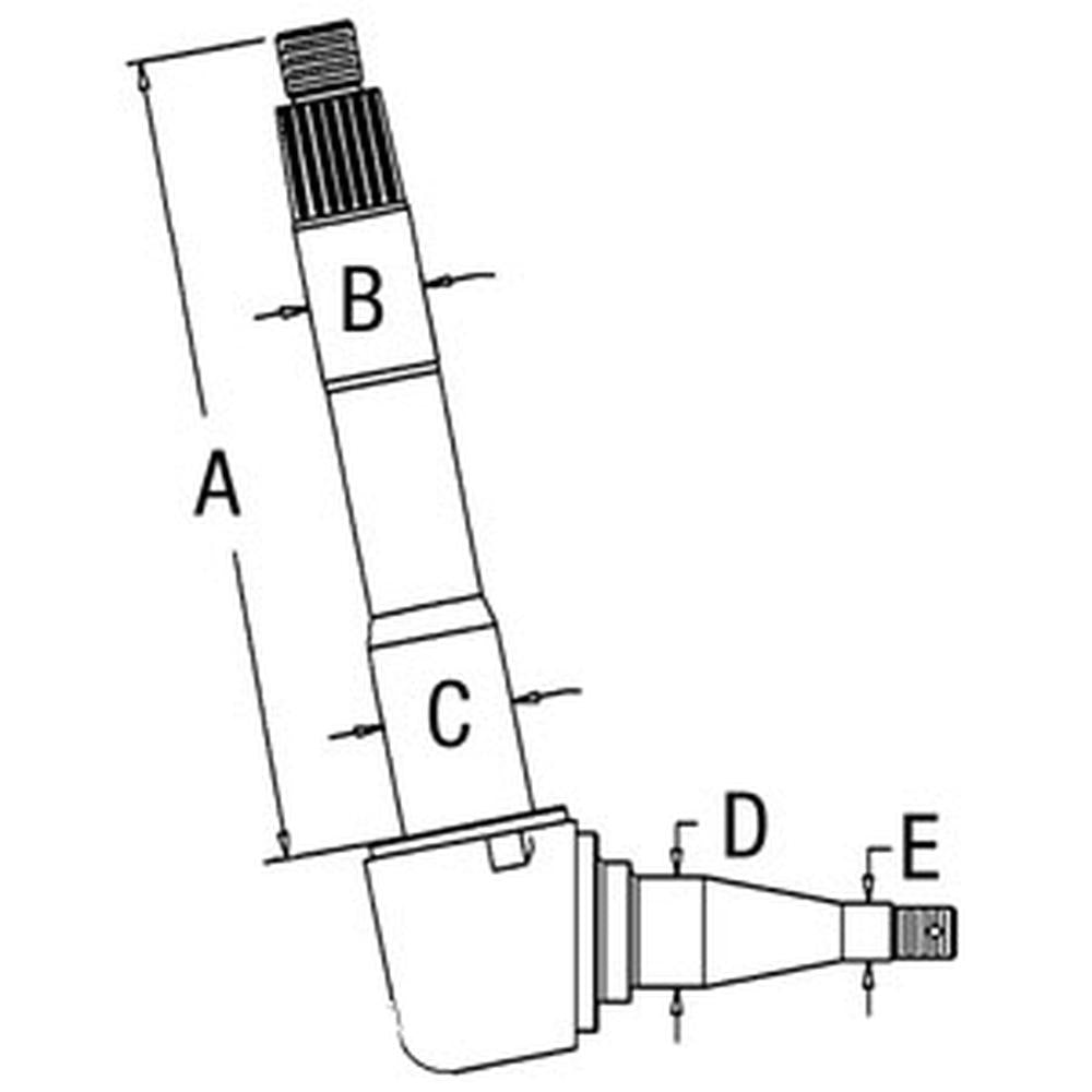 WN-E9NN3105EB-PEX Spindle, LH or RH Fits Ford/New Holland 5640 6640 6640O 7
