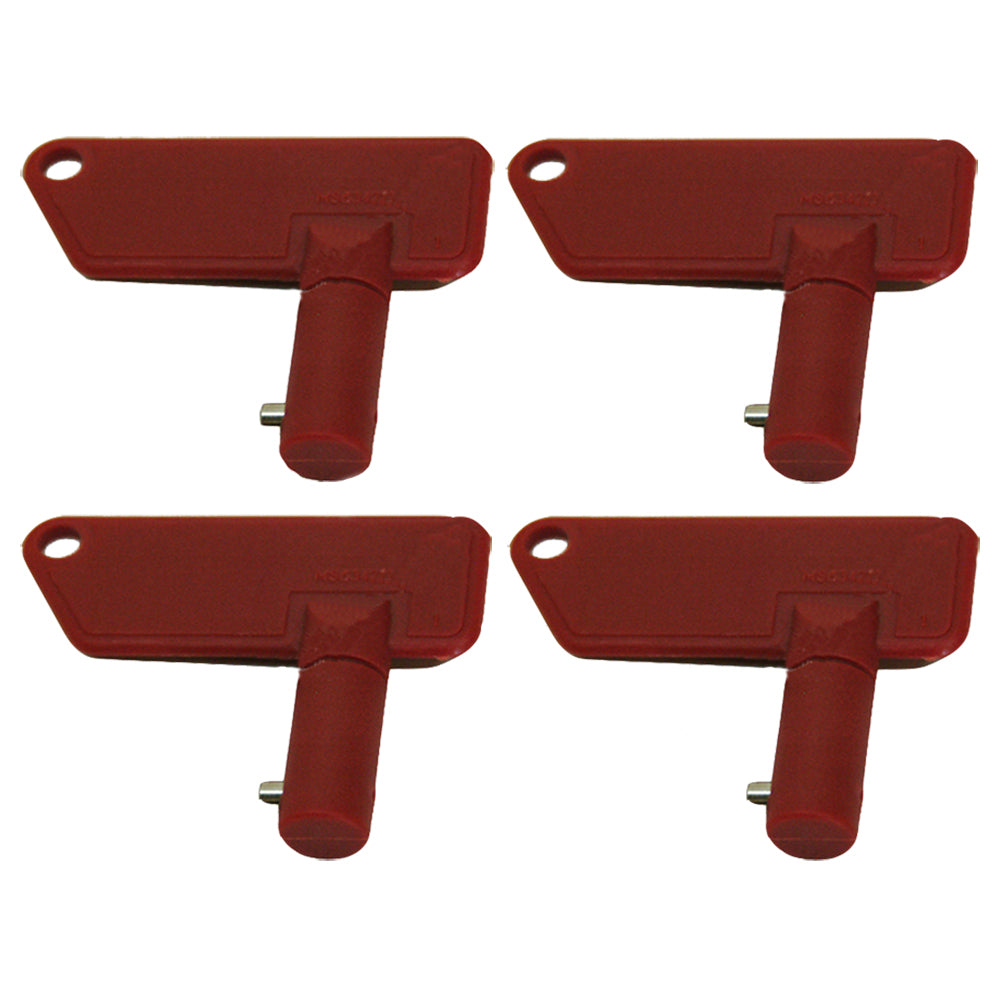 MS634212 Four (4) Isolator Keys fits Terex Battery Master Disconnect Fits Volvo