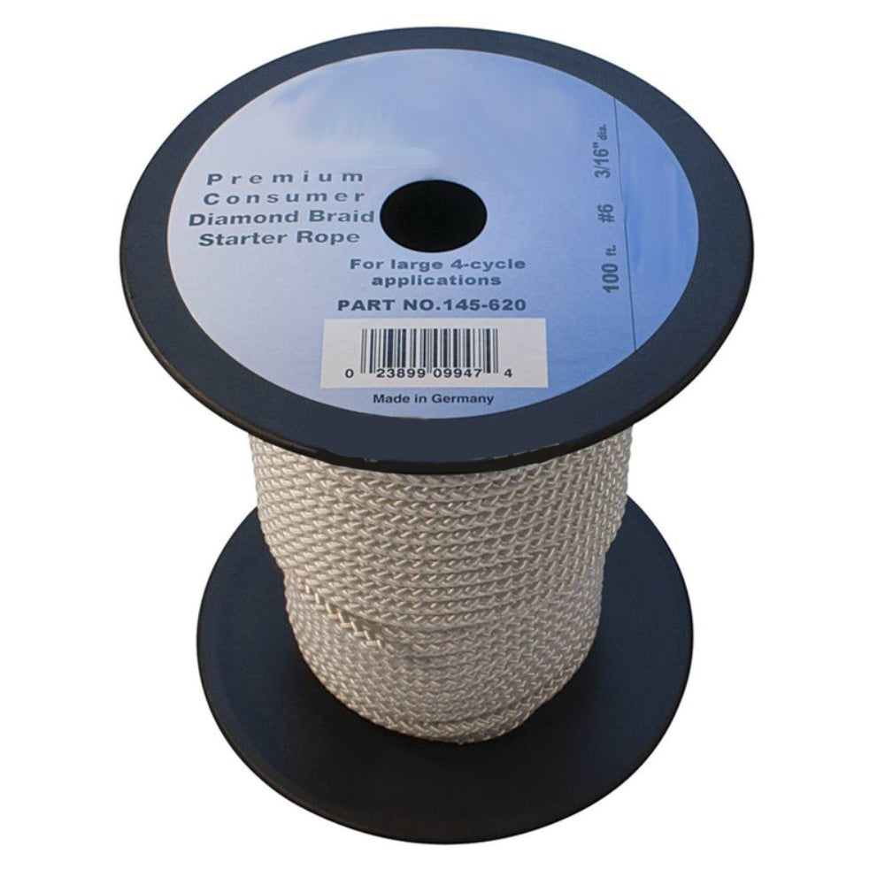 100' Diamond Braid Starter Pull Cord Rope 6 larger 4-cycle engines