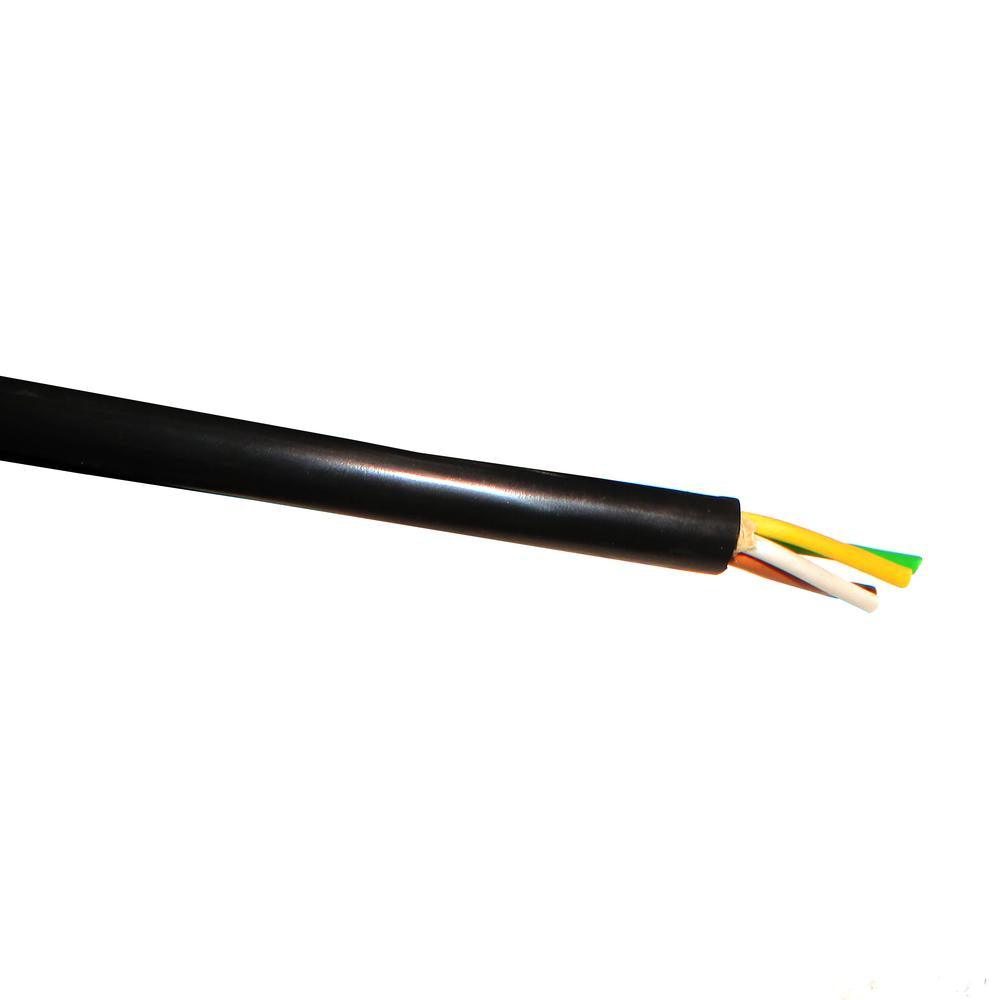 40 ft. Roll Trailer Light Wiring 14-4 14 Gauge 4 Wire Jacketed Black Flexible