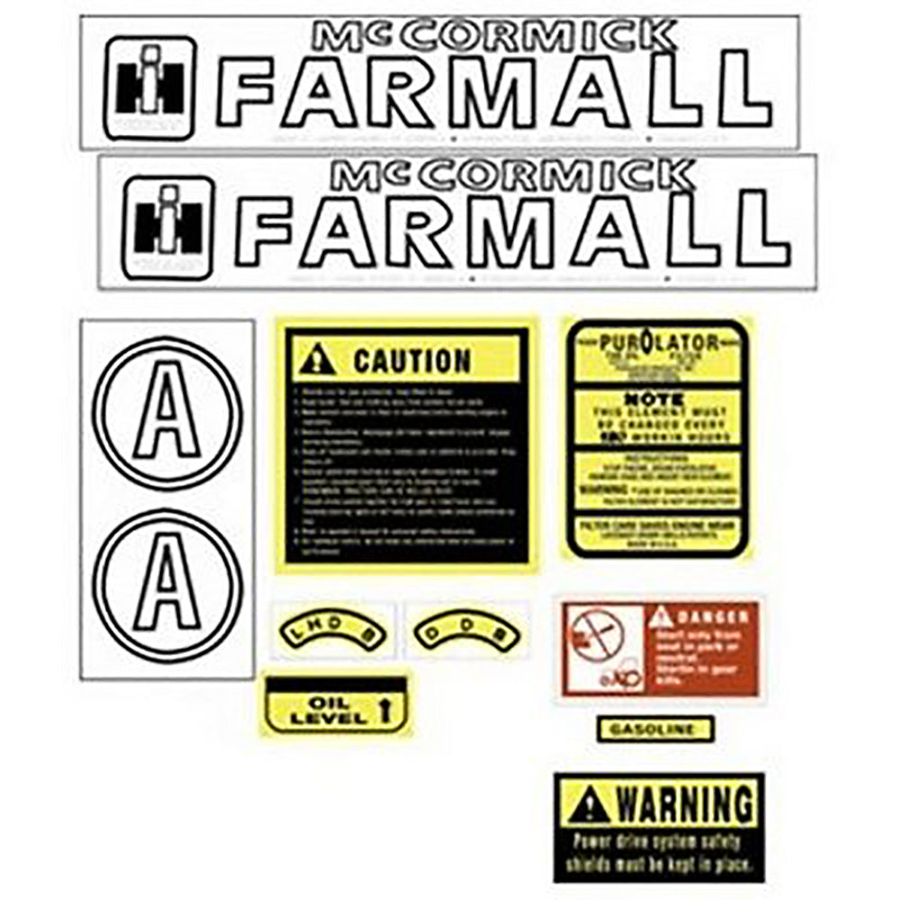 FA601SA - Hood & Safety Decal Set