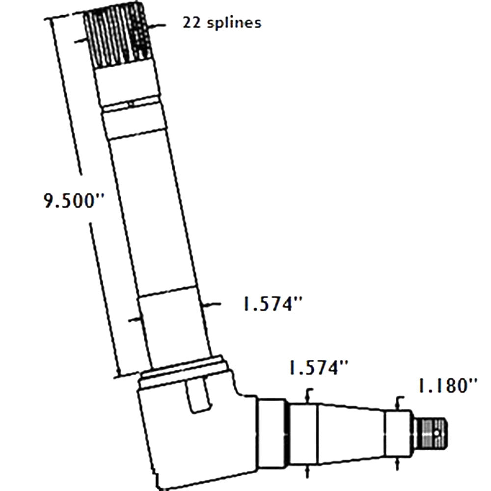 Left Hand Spindle Fits Ford/New Holland 2120 3415 Replaces SBA330302040