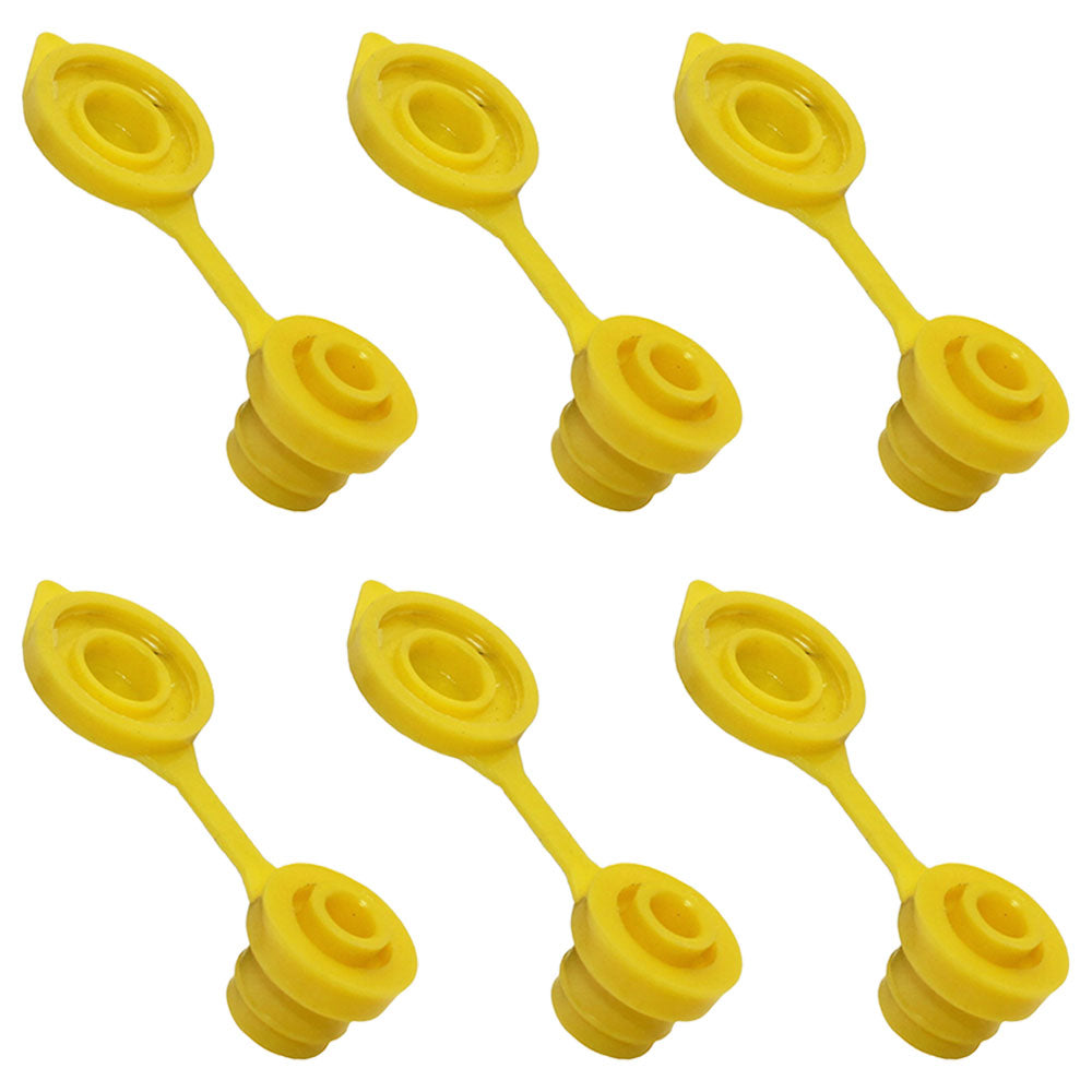 Qty 6: Gas Can Vent Caps (Yellow) Fits Universal Products