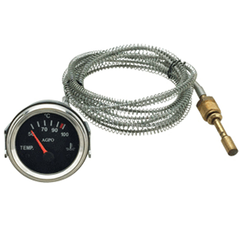 AL24293-Chrome Manual Temperature Gauge (Chrome) Fits John Deere 1020 1030 1130