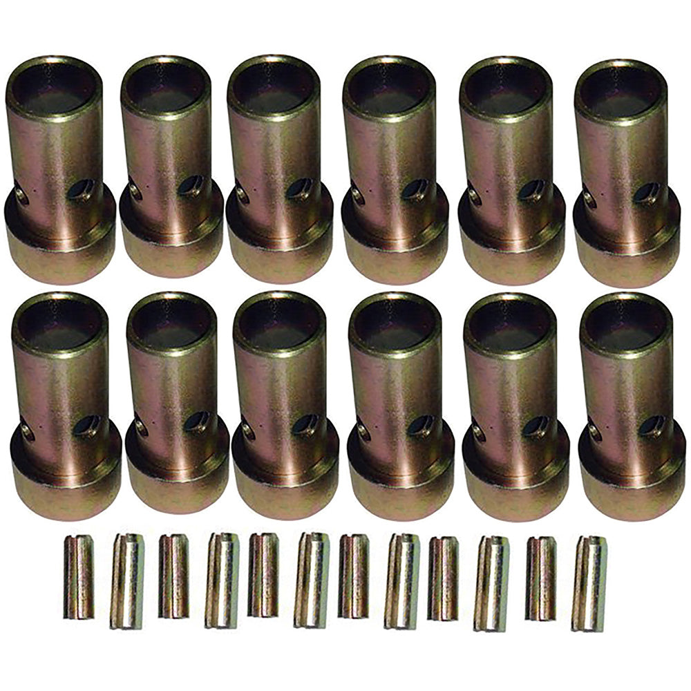 Qty 6: Cat. II Hitch Bushing Pair w/ Roll Pins Fits Universal Products