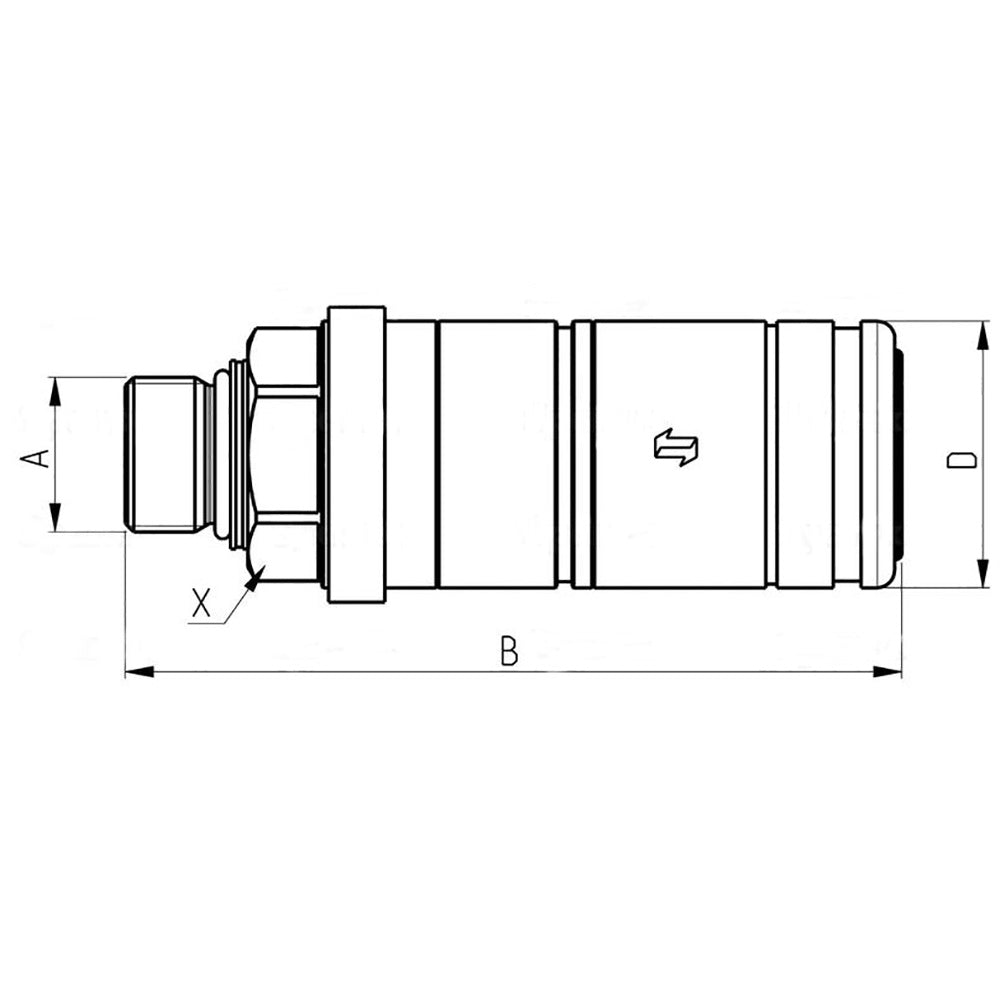 5179558 Female Hydraulic Quick Release Coupling Fits New Holland Tracyo