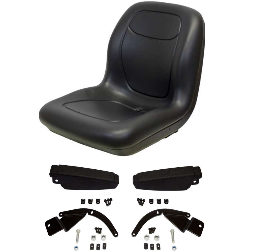 102707301CC Black High Back Seat With Flip Up Arm Rests
Fits Kubota