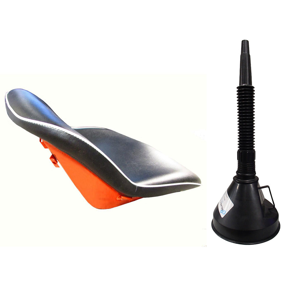 32290-18400 Black / Orange Seat Assembly(Indents in Seat) 6 Funnels Fits Kubota
