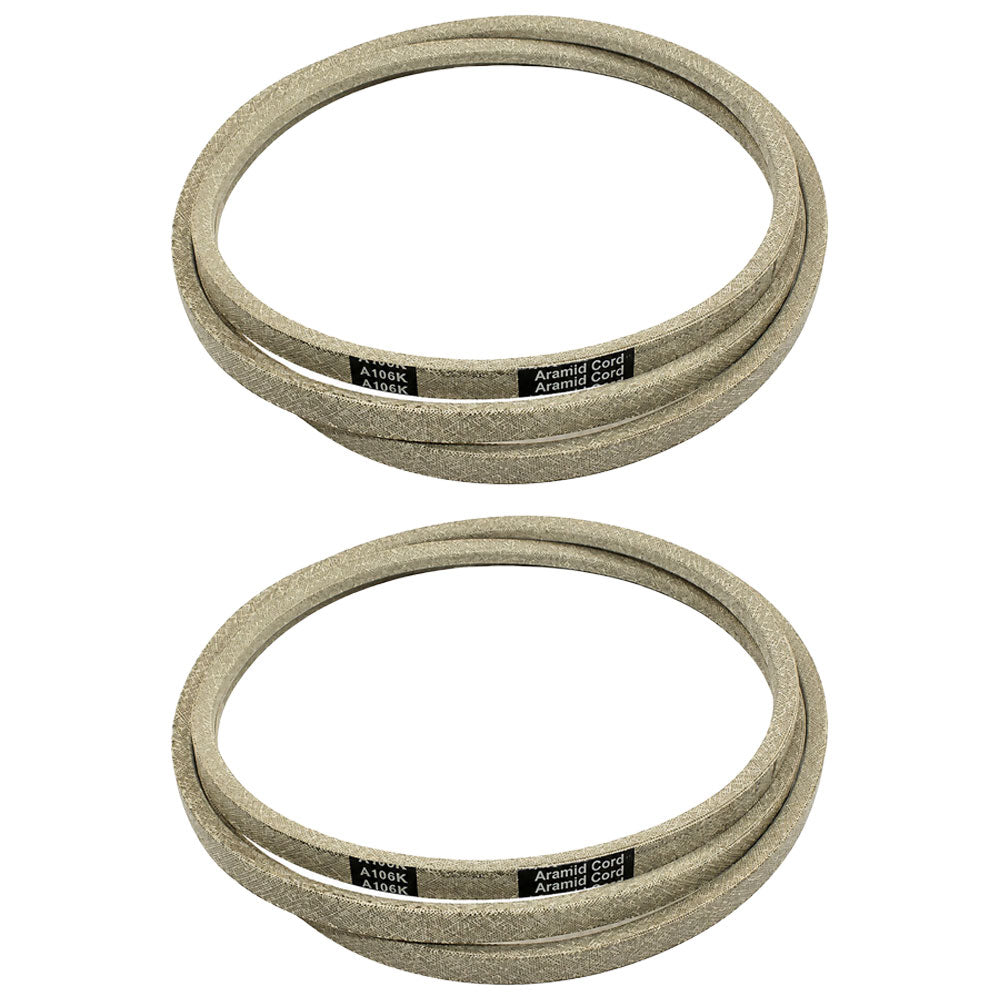 Qty 2: Traction Drive Mower Belt - 1/2" x 108" Fits Sabre Replaces M136927