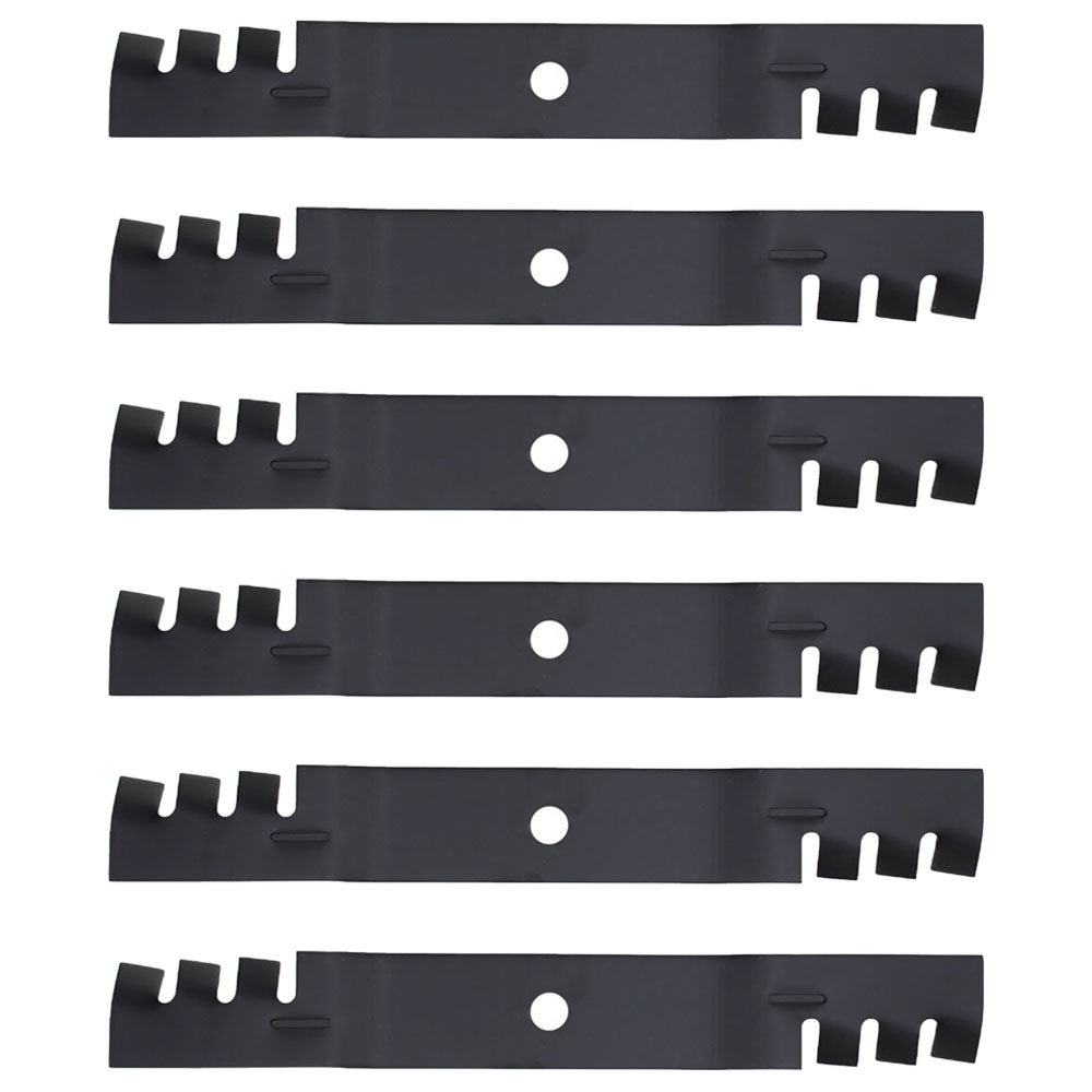 M145516 Qty 6: Toothed Mulching Blade Fits John Deere 2320 GT225 GT235 GT245