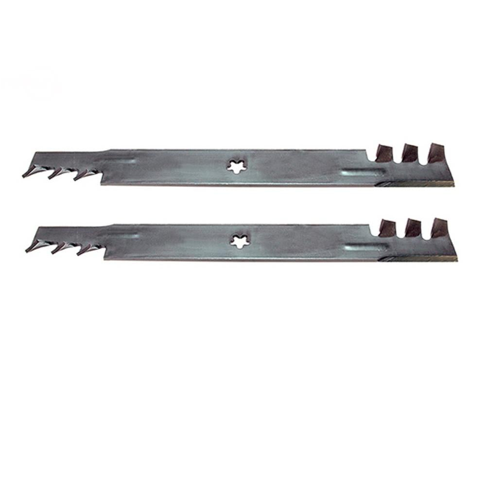 134149-TOOTHED Qty 2: Toothed Mulching Blade
Fits Poulan