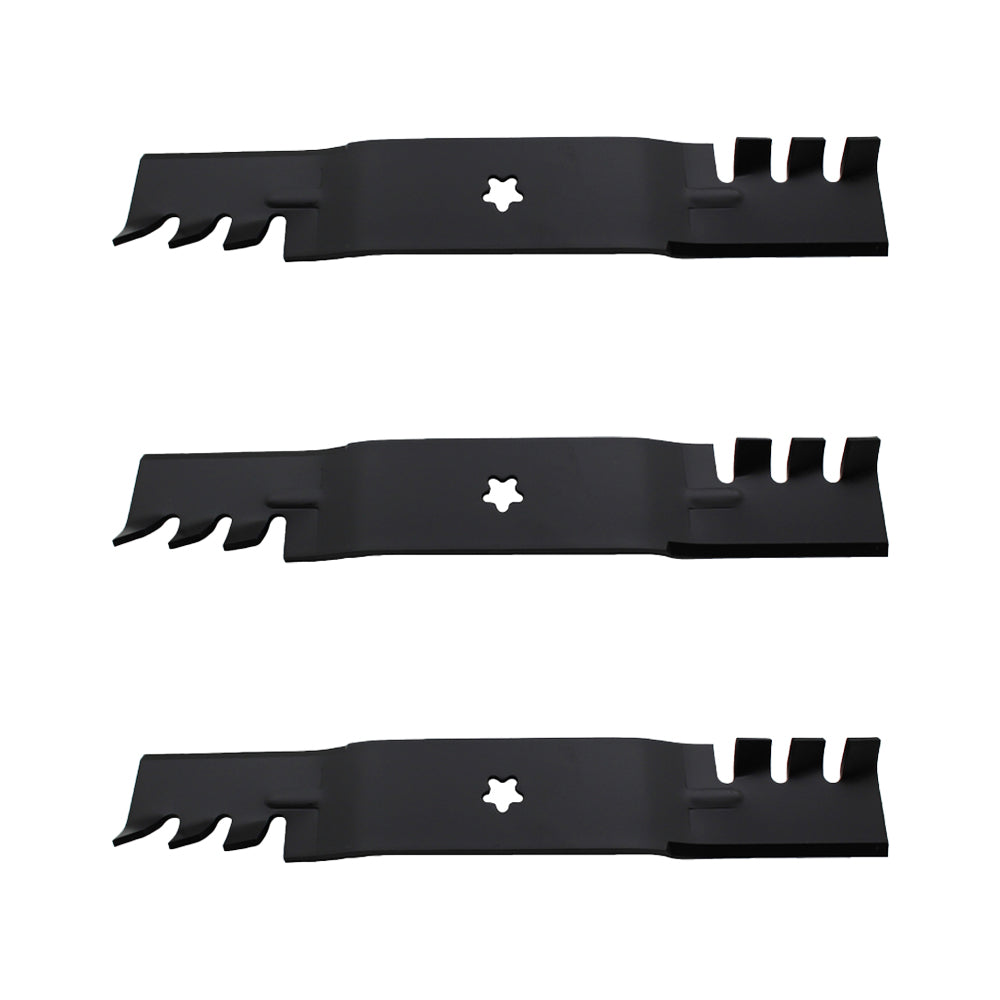 Qty 3: Toothed Mulching Mower Blade
Fits AYP Replaces 187254