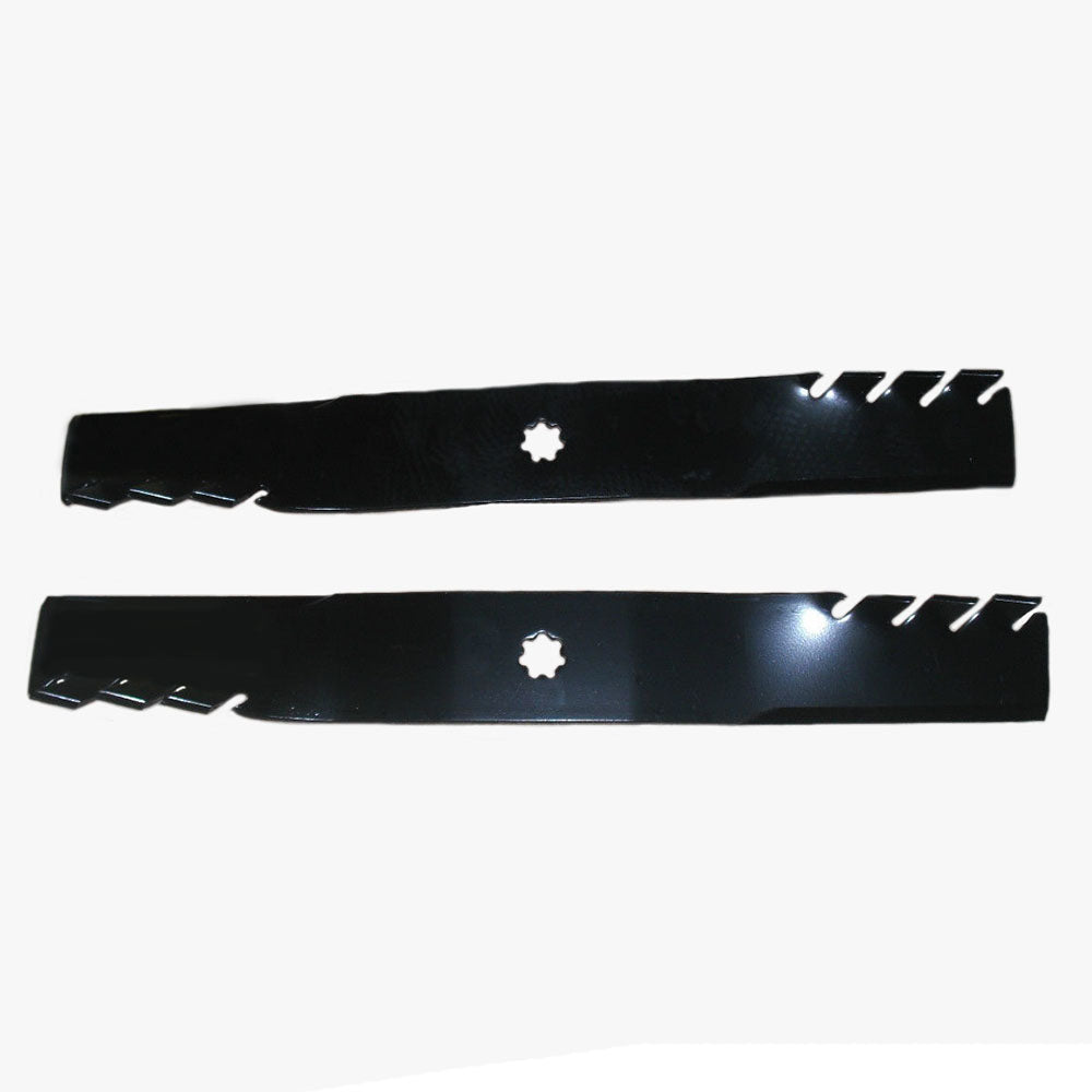 AM100945 Qty 2: Toothed Mulching Blade Fits John Deere