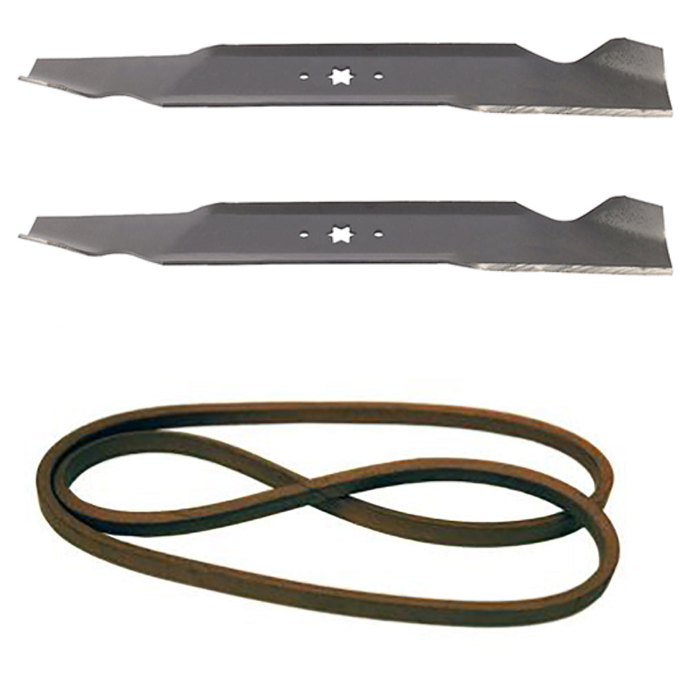 Notched Blades and Belt Kit Fits Huskee Replaces 46" deck
